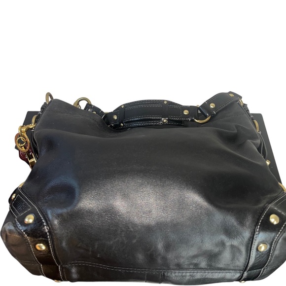 Coach Carly EUC Black Leather Shoulder Bag - Picture 9 of 13